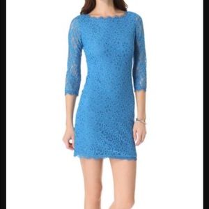Diane von Furstenberg blue Zarita dress, size 4
